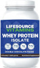 Lifesource Vitamins 3 Lb - Us Dairy Cows Grass Fed Whey Protein Isolate - Double Chocolate Fudge Sweetened W/Stevia - 3 Lb Powder