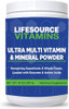 Lifesource Vitamins Ultra Multi Vitamin & Mineral Powder - Whole Food Based - 30 Day Supply