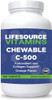 Lifesource Vitamins Vitamin C 500 Mg - 100 Chewable Tablets - Amazing Orange Flavor - Sweetened W/Stevia