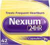 Nexium 24Hr Acid Reducer Heartburn Relief Capsules For All-Day And All-Night Protection From Frequent Heartburn, Heartburn Medicine With Esomeprazole Magnesium - 42 Count