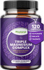 Phytoral Highly Potent Magnesium Complex Capsules - Triple Magnesium Blend With Taurate Glycinate And Malate - 400Mg Supplement Supports Relaxation & Overall Wellness Non-Gmo Vegan 120 Capsules