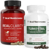 Real Mushrooms Realclarity (60Ct) And Turkey Tail (90Ct) Capsules Bundle - Mushroom Supplement For Mental Clarity, Focus & Immune Support - Vegan, Non-Gmo, Verified Levels Of Beta-Glucans