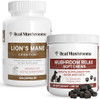 Real Mushrooms Lion’S Mane For Humans (120Ct) & Mushroom Pet Relax Chews (60 Chews) - Bundle For Cognition & Relaxation - Vegan, Non-Gmo, Gluten-, Grain- Mushroom Extract Supplements Real Mushrooms Lion’S Mane For Humans (120Ct) & Mushroom Pet Relax Chews (60 Chews) - Bundle For Cognition & Relaxation - Vegan, Non-Gmo, Gluten-, Grain- Mushroom Extract Supplements