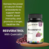 Resveratrol 800Mg With Quercetin 100Mg  2 In 1 Antioxidant Supplement For Heart Health Immune Support & Healthy Aging  60 Veg Capsules  Non Gmo Gluten