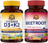 Vitalitown Vitamind3+K2 90 Softgels Organic Beet Root 60 Capsules – 1300Mg