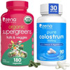 Zena Nutrition Organic Super Greens Fruit & Veggies Supplement, 70+ Superfoods From Fruit & Vegetables, 180 Capsules + Pure Colostrum Capsules, 1500Mg Supplement, 90 Capsules