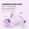 VT COSMETICS Luminous Skin Pack (100 Sheets), Quick & Easy Makeup Booster, Instant Cooling & Hydrating, Glowing with Glutathione, Gently Exfoliating, Korean Skincare