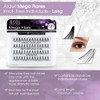 Ardell Individual Lashes Mega Flare - Medium Black, Natural Look False Eyelashes, DIY Lash Clusters, Eyelash Extensions, 4 Pack