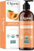 Cliganic Organic Apricot Oil, 100% Pure (8Oz) - For Skin, Hair & Face Natural Cold Pressed Unrefined