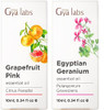 Gya Labs Grapefruit Essential Oil For Diffuser & Egyptian Geranium Essential Oil For Diffuser Set - 100% Natural Aromatherapy Grade Essential Oils Set - 2X0.34 Fl Oz - Gya Labs