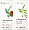 Gya Labs Cedarwood Oil For Hair & Eucalyptus Essential Oil For Diffuser Set - 100% Natural Aromatherapy Grade Essential Oils Set - Gya Labs