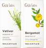 Gya Labs Vetiver Essential Oil For Skin & Bergamot Oil For Hair Set - 100% Natural Aromatherapy Grade Essential Oils Set - 2X10Ml - Gya Labs