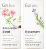 Gya Labs Ambrette Seed Essential Oil For Skin & Rosemary Oil For Hair Set - 100% Natural Aromatherapy Grade Essential Oils Set - 2X0.34 Fl Oz - Gya Labs Gya Labs Ambrette Seed Essential Oil For Skin & Rosemary Oil For Hair Set - 100% Natural Aromatherapy Grade Essential Oils Set - 2X0.34 Fl Oz - Gya Labs