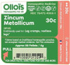 Ollois Zincum Metallicum 30C Organic, Lactose-, Vegan, Homeopathic Medicine, 80 Pellets (Pack Of 1) Ollois Zincum Metallicum 30C Organic, Lactose-, Vegan, Homeopathic Medicine, 80 Pellets (Pack Of 1)