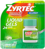 Zyrtec 24 Hr Indoor/Outdoor Allergy Relief Liquid Gels Capsules, Cetirizine Hci Antihistamine, 25 Ct Zyrtec 24 Hr Indoor/Outdoor Allergy Relief Liquid Gels Capsules, Cetirizine Hci Antihistamine, 25 Ct