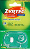Zyrtec 24 Hour Allergy Relief Tablets, 10 Mg Cetirizine Hcl Antihistamine, Travel Size, 3 Ct