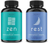 Wellpath Zen Mood Support + Rest Valerian Root Sleep Aid Supplements 2 Pack - Ultimate Combination For Calm Mood, Energy & Natural Sleep Support - L-Theanine & Other Natural Ingredients - 60 Cts Each