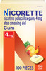 Nicorette 4 Mg Gum To Help Quit - Fruit Chill Flavored Stop Aid, 100 Count Nicorette 4 Mg Gum To Help Quit - Fruit Chill Flavored Stop Aid, 100 Count