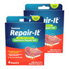 Dentemp Repair Kit - Repair-It Advanced Formula Denture Repair Kit - Repairs Broken Dentures, Mends Cracks And Replace Loose Teeth