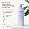 Argan Magic Purple Toning Shampoo – Neutralizes Brassiness For Blonde Grey & Highlighted Hair  Infused With Argan Oil  Paraben- Cruelty-  Made In Usa (32 Oz)