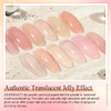Azurebeauty Dip Powder Set 6 Pcs Translucent Nude Pink Sheer Color Natural Clear Dipping Powder Milky Jelly Effect French Nail Art Starter Manicure Salon Diy At Home