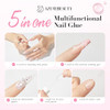 Azurebeauty 30Ml Nail Glue 5 In One For Strong Nail Tipspress On Nails And Repairs Natural Nails Bond For Acrylic Nails No Uv Lamp Needed
