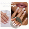 Azurebeauty Nail Polish Set Milk White Clear Quick Dry Complete Starter Natural Nail Lacquer Strengthening Treatment Kit With Top Coat 50Pcs Nail Remover Cotton Pad