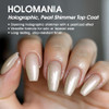 Barielle Holomania Top Coat - Holographic Pearl Shimmer .47 Oz - Holographic Top Coat Nail Polish