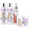 Bold Uniq Heat Protectant Spray For Hair & Purple Shampoo Conditioner & Mask Bundle - Thermal Protector Up To 450 ℉ - Eliminates Brassy Tones From Blonde Platinum Silver/Gray Hair