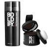 Boldify Hair Fiber + Hairline Powder: Build & Conceal Bundle - Undetectable Hair Thickener For Fine Hair Instant Stain-Proof Root Touchup Powder For Men & Women (Dark Brown)