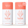 Hume Supernatural Aluminum  Deodorant For Women & Men - Safe For Sensitive Skin - Probiotic Plant-Based Baking Soda  Aloe & Cactus Flower Anti Sweat Stain & Odor – Wild Coral 1-Pack