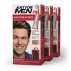Just For Men Easy Comb-In Color Mens Hair Dye Easy No Mix Application With Comb Applicator - Dark Brown A-45 Pack Of 3 & Shampoo-In Color (Formerly Original Formula)