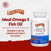 Barlean'S Ideal Omega 3 Fish Oil Supplement 1000 Mg Softgels Pharmaceutical Grade Epa & Dha For Brain Joint & Heart Health Orange Flavor 60 Ct