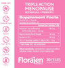 Florajen Triple-Action Menopause Probiotic - Hormonal Balance Hot Flash & Mood Swing Relief - Weight Management & Digestive Support - Featuring Berberine Black Cohosh & Botanical - 30 Capsules