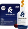 Healthycell Rem Sleep Aid Supplement For Adults - Liquid Gel Extra Strength Sleep Supplement With Melatonin Magnesium L-Theanine Gaba & Natural Calming Herbs - 30 Gel Packs Cherry Flavored