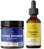 Herbamama Stone Breaker And Dandelion Kit - Bundle Of 1600Mg Chanca Piedra Gummies & Dandelion Root Tincture 2 Fl Oz - Vegan Non-Gmo Alcohol & Gelatin- - 2 Pack