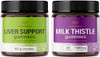 Herbamama Liver Support And Milk Thistle Kit - Bundle Of Liver Support Complex & 1500Mg Milk Thistle Gummies - Vegan Non Gmo Gelatin- - 2 Pack