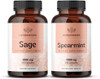 Herbamama Sage And Spearmint Kit - Bundle Of Sage Leaf Capsules & Spearmint Leaf Capsules - Vegan Non-Gmo Gelatin- - 2 Pack