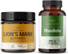 Herbamama Lion'S Mane & Rhodiola Rosea Kit - Bundle Of 1000 Mg Lion'S Mane Gummies & 1000 Mg Rhodiola Rosea Capsules - Vegan Non-Gmo Sugar & Alcohol- - 2 Pack