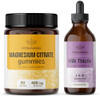 Herbamama Magnesium And Milk Thistle Kit - Bundle Of 400 Mg Magnesium Citrate Gummies & Milk Thistle Liquid Drops 4 Fl Oz - Vegan Non Gmo Gelatin & Alcohol- - 2 Pack