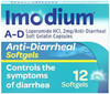 Imodium A-D Diarrhea Relief Softgels With Loperamide Hcl Anti-Diarrheal Medicine To Help Control Symptoms Of Diarrhea Due To Acute Traveler'S Diarrhea Hsa/Fsa Eligible 12 Ct