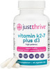 Just Thrive Vitamin K2-7 Plus D3 - Immune Heart And Bone Health Supplement 60 Vegetable Capsules
