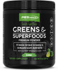 Pescience Greens Powder Superfood With Natural Chlorophyll Reishi & Turkey Tail Mushroom Powders ze-Dried Kale Spinach Broccoli Sprouts Original Flavor 30 Servings