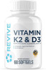 Revive Md Vitamin D3 & K2 - Supports Bone Health & Muscle Strength - K2 & D3 Vitamin Supplement For Women & Men Health & Brain Function