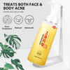 Bee & Flower Sulfur Soap Liquid Shampoo & Body Wash - Daily Head to Toe Skin Care Product for Men and Women - 10.8 Fl Oz