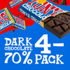 Tony’s Chocolonely Belgian Dark Chocolate Halloween Candy Bar Pure Chocolate Bar for Snacks Party Favors Gifts or Gift Basket Vegan 70% Cacao Made From Quality Fairtrade Cocoa 6.35 Oz 4 Bars