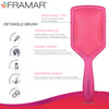 Framar Detangler Brush, Paddle Brush Elegant Detangling Brush, No more Tangles Hair Brush Hair Brushes for women, men and children (Pink)