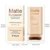 TVLV Matte Concealer Foundation Cream, 9 Shades, Thin Comfortable Coverage with Brush, 0.53 oz, Protective Makeup Lock Color (06#, 15g)