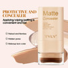 TVLV Matte Concealer Foundation Cream, 9 Shades, Thin Comfortable Coverage with Brush, 0.53 oz, Protective Makeup Lock Color (06#, 15g)
