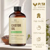 Botanic Hearth Castor Oil 100% Pure & Natural Cold Pressed 4 Fl Oz For Hair Eyelashes & Eyebrows Hexane Fast Absorbing With Applicators & Dropper